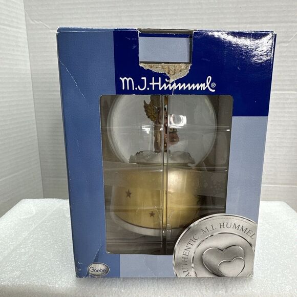 VTG Goebel‎ M.J. Hummel Musical Snow Globe Angel Lantern Christmas Song #343 New - Picture 9 of 14